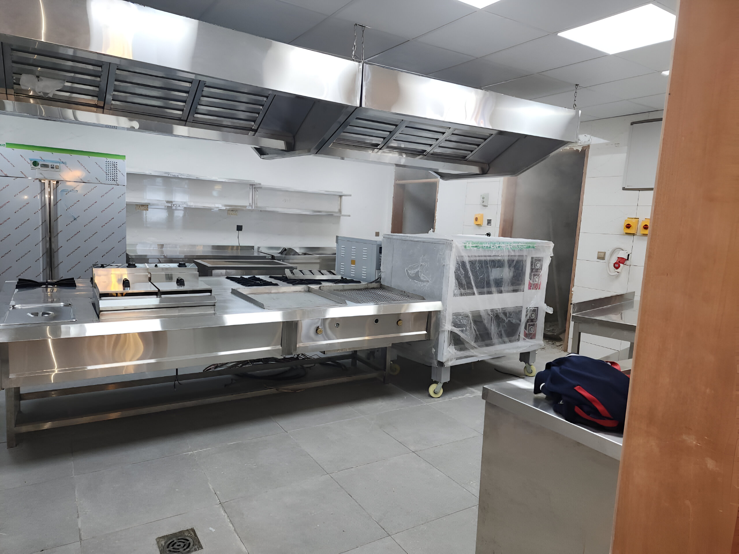 Stainless steel custom kitchen installation
